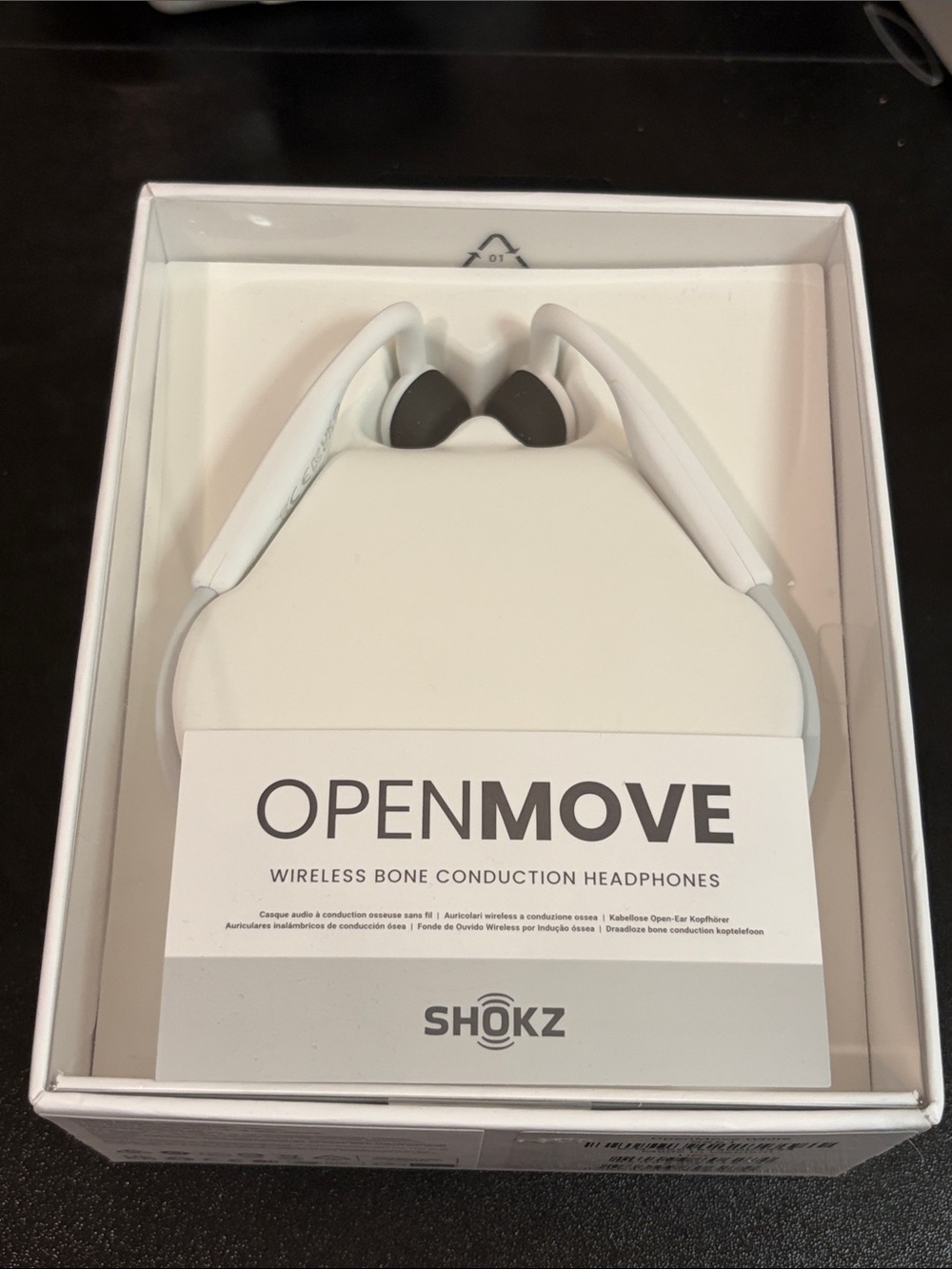 Shokz OpenMove Wireless Bone Conduction Headphones - White